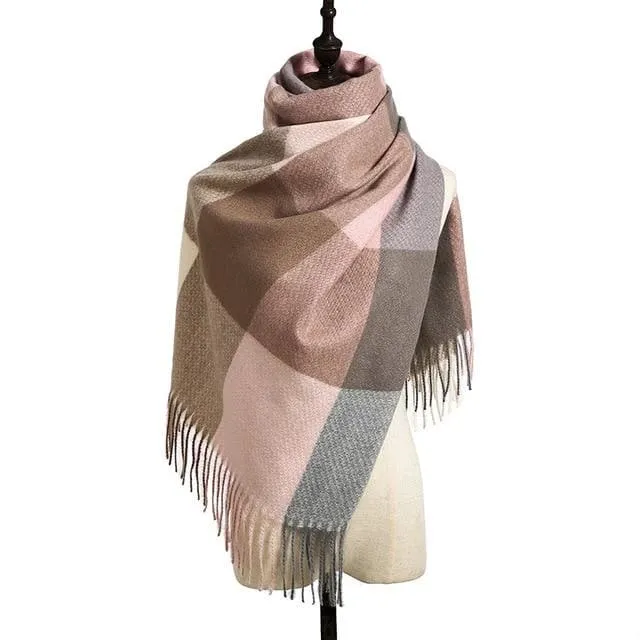 8 Colors Warm Wool Scarf Showl