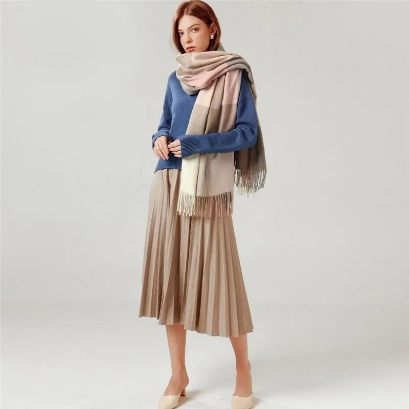 8 Colors Warm Wool Scarf Showl