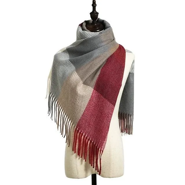 8 Colors Warm Wool Scarf Showl