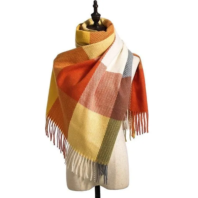 8 Colors Warm Wool Scarf Showl