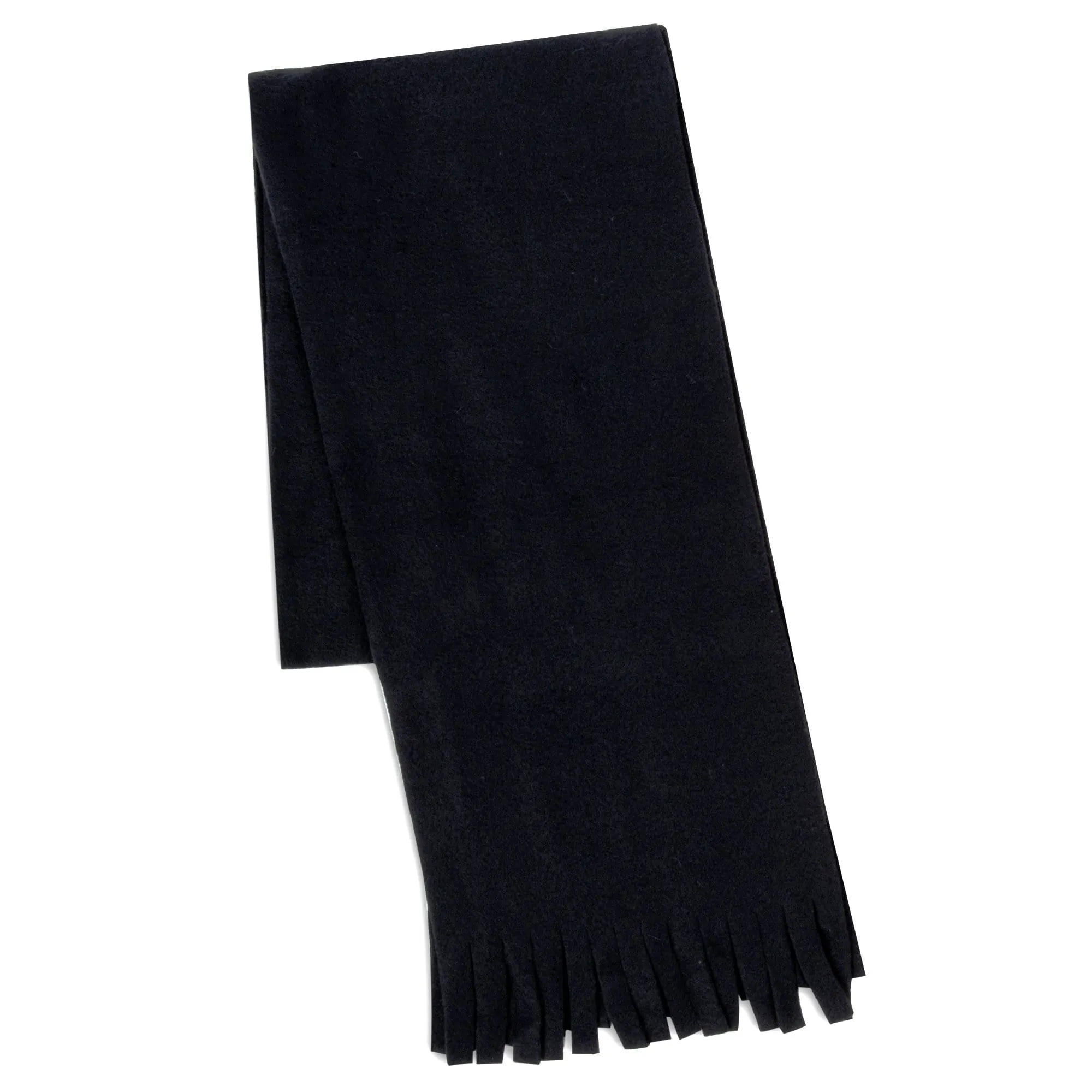 Adult Fleece Scarves 60" x 8" With Fringe - Assorted Colors