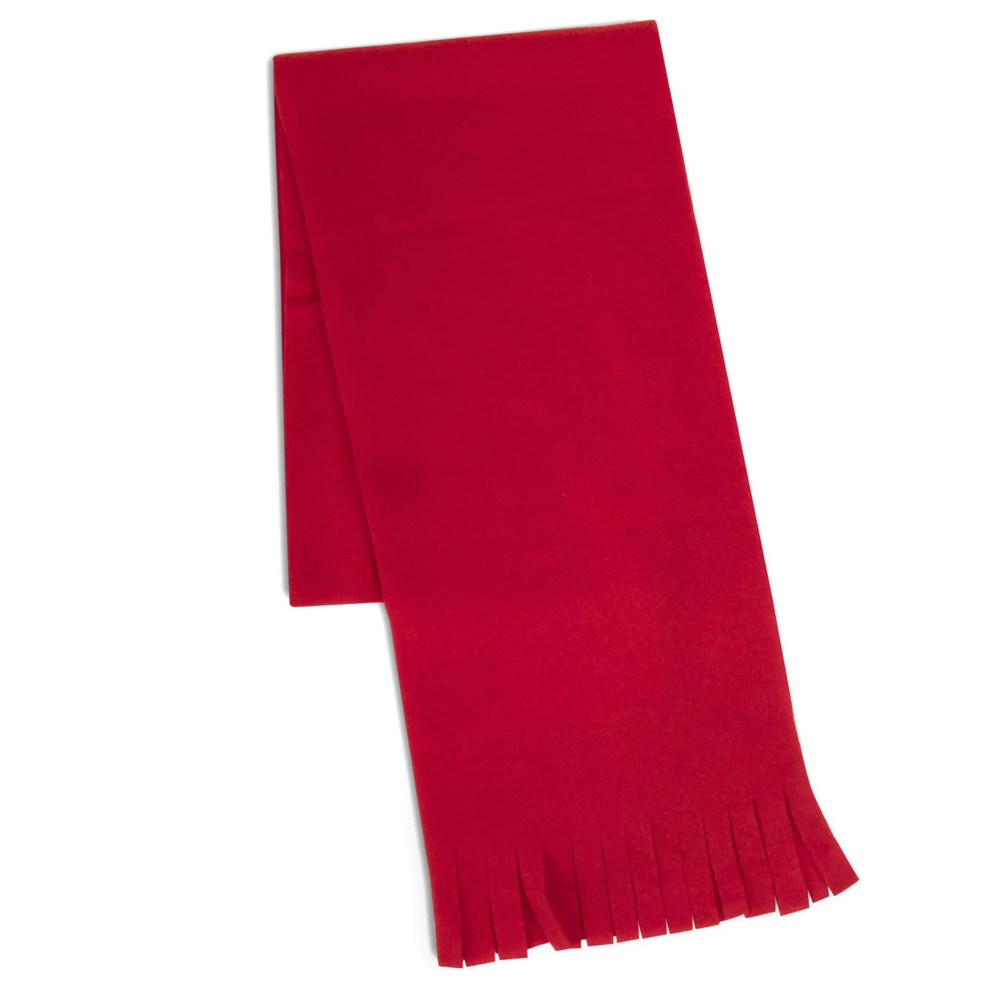 Adult Fleece Scarves 60" x 8" With Fringe - Assorted Colors