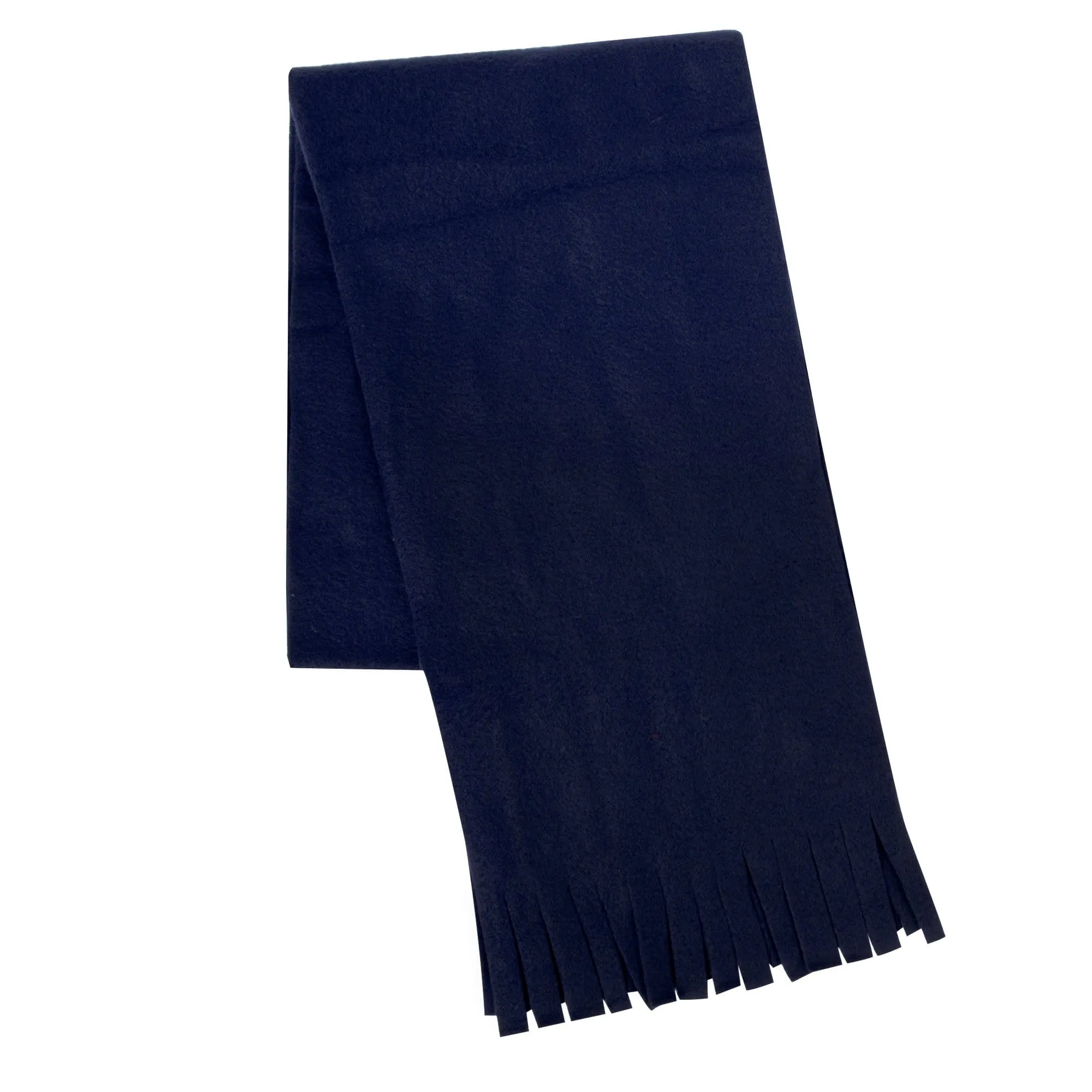 Adult Fleece Scarves 60" x 8" With Fringe - Assorted Colors