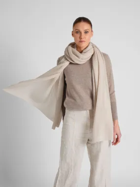 Airy cashmere scarf "Flow" - cream