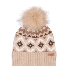 Barbour Ladies Claudia Fairisle Beanie - Rosewood