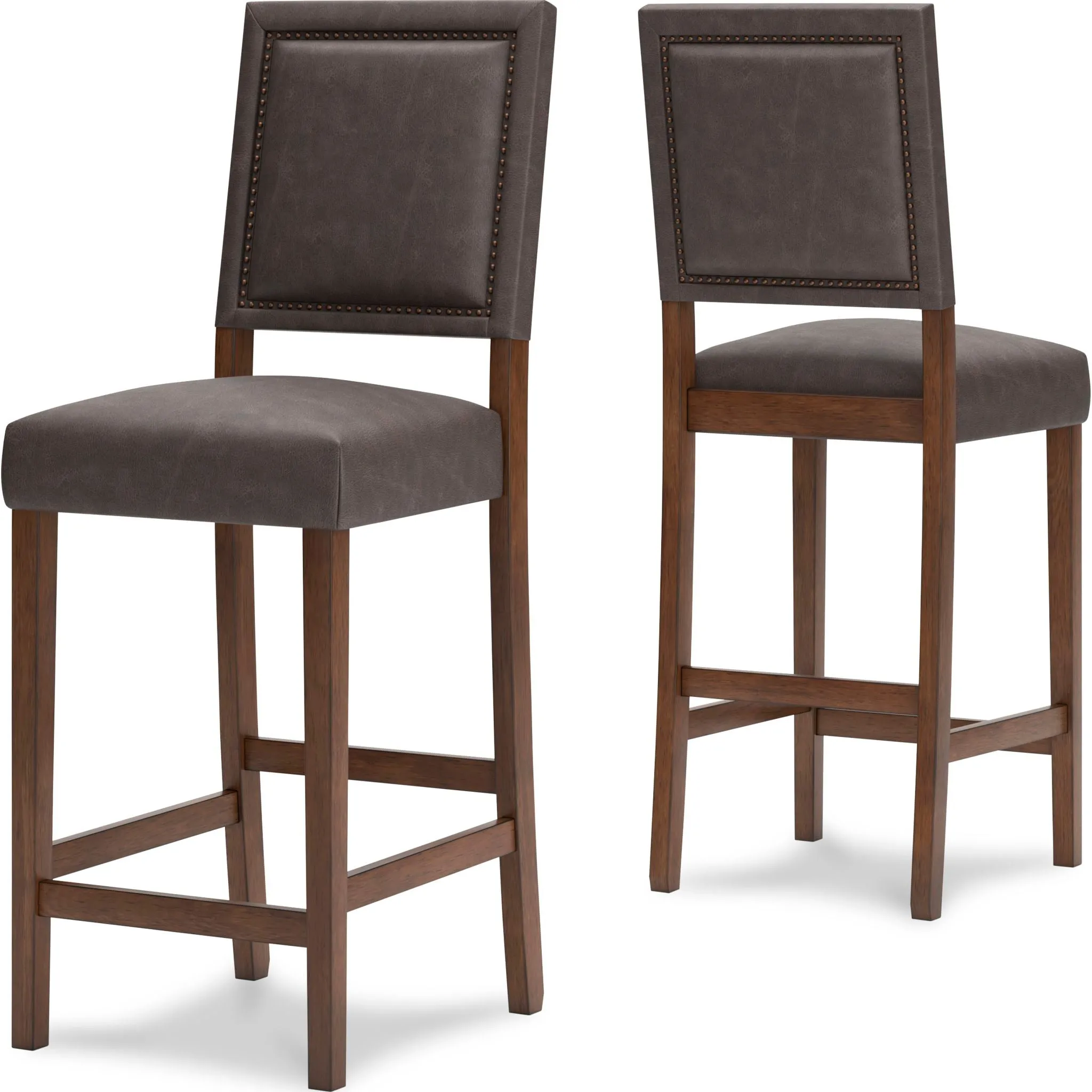 Benmara Bar Height Stool - Grayish Brown/Brown - (D466-130)