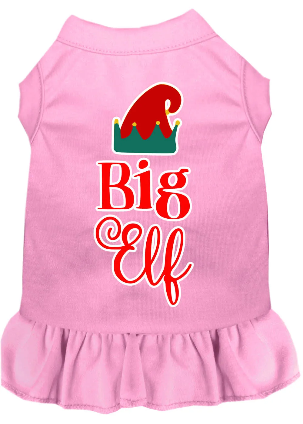 Big Elf Screen Print Dog Dress Light Pink Xs