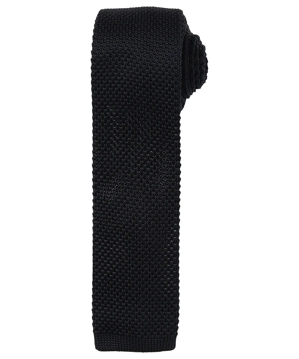 Black - Slim knitted tie