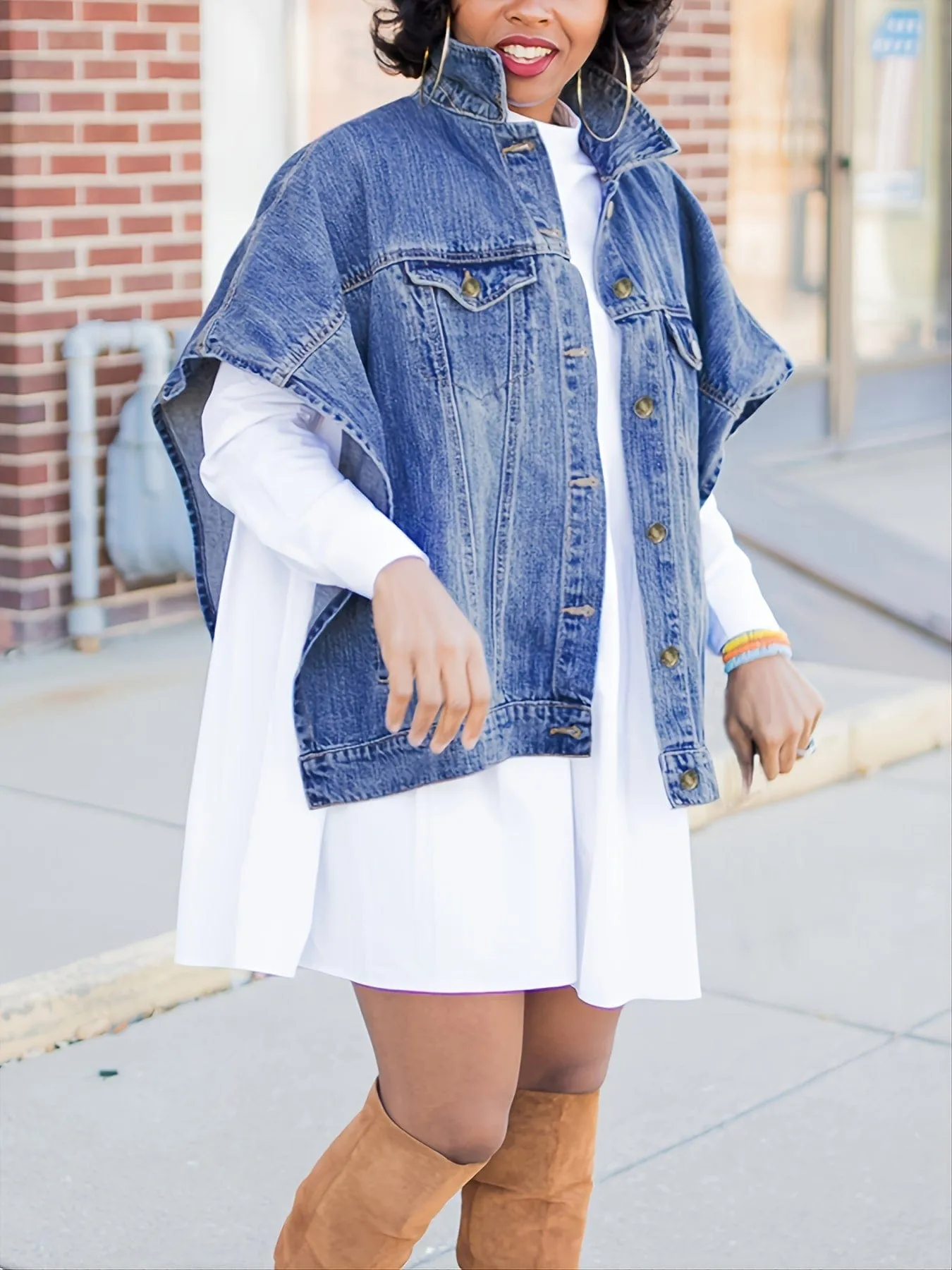 Blue Denim Capelet