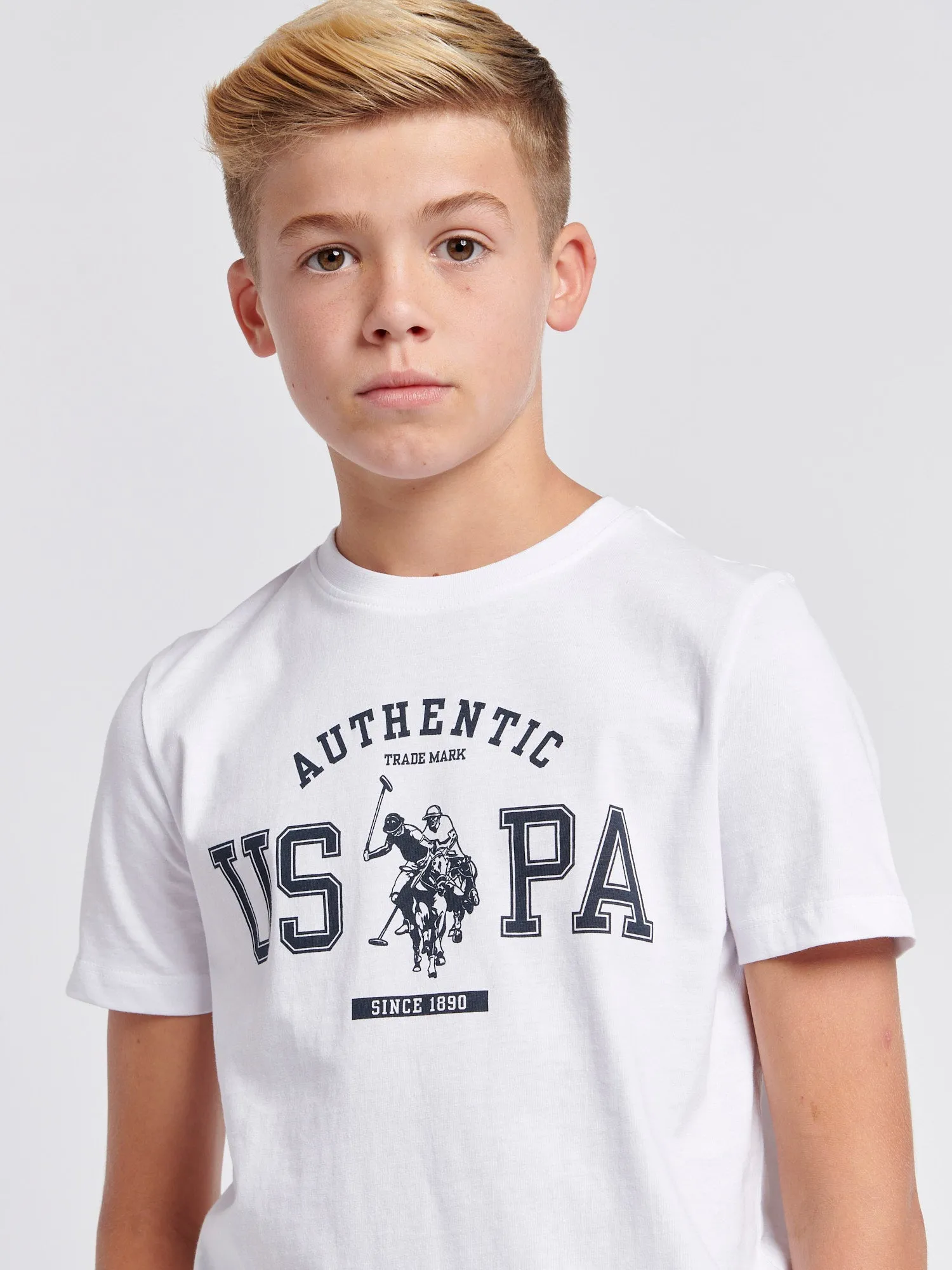 Boys Authentic Graphic T-Shirt in Bright White