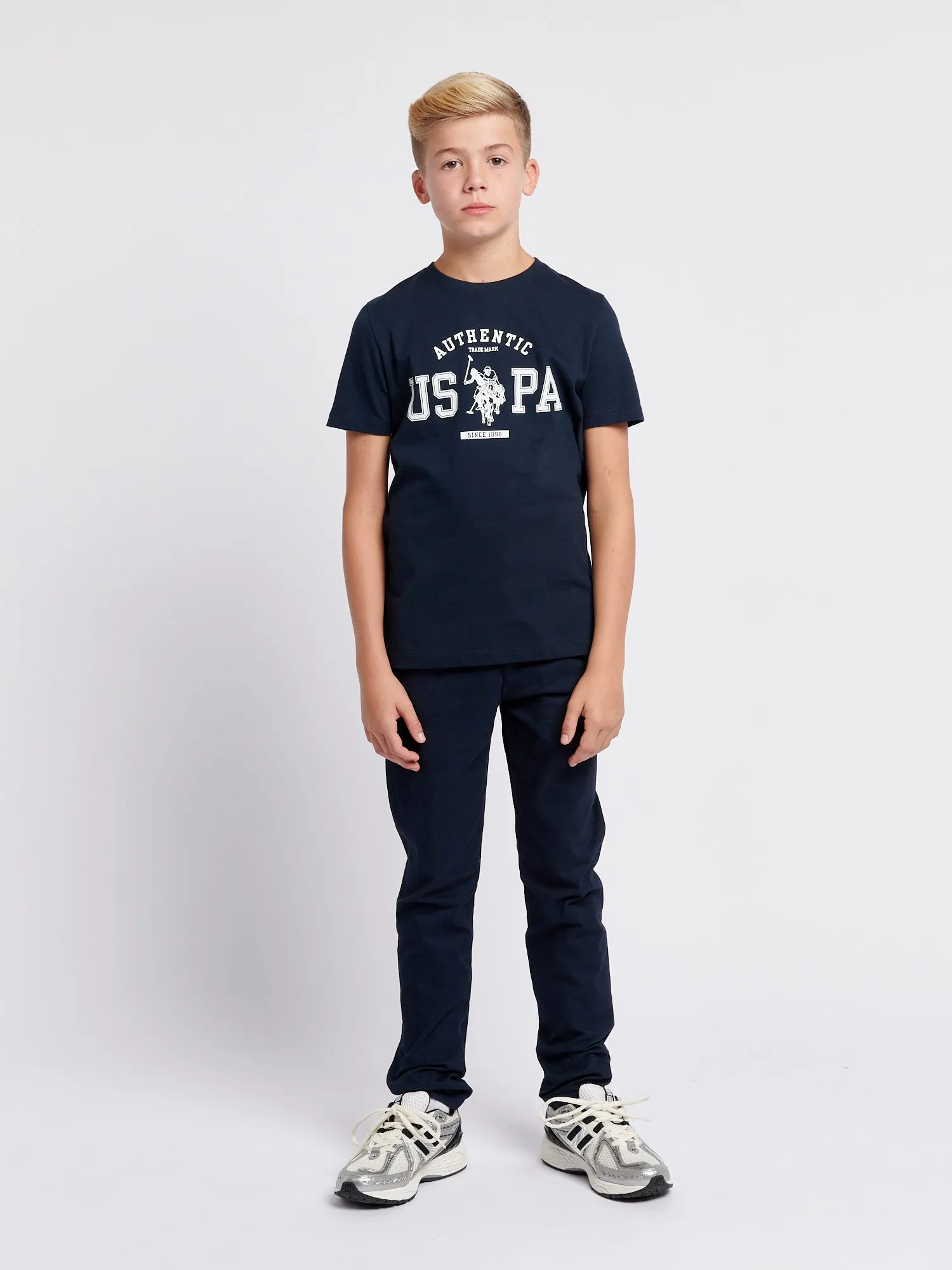 Boys Authentic Graphic T-Shirt in Dark Sapphire Navy