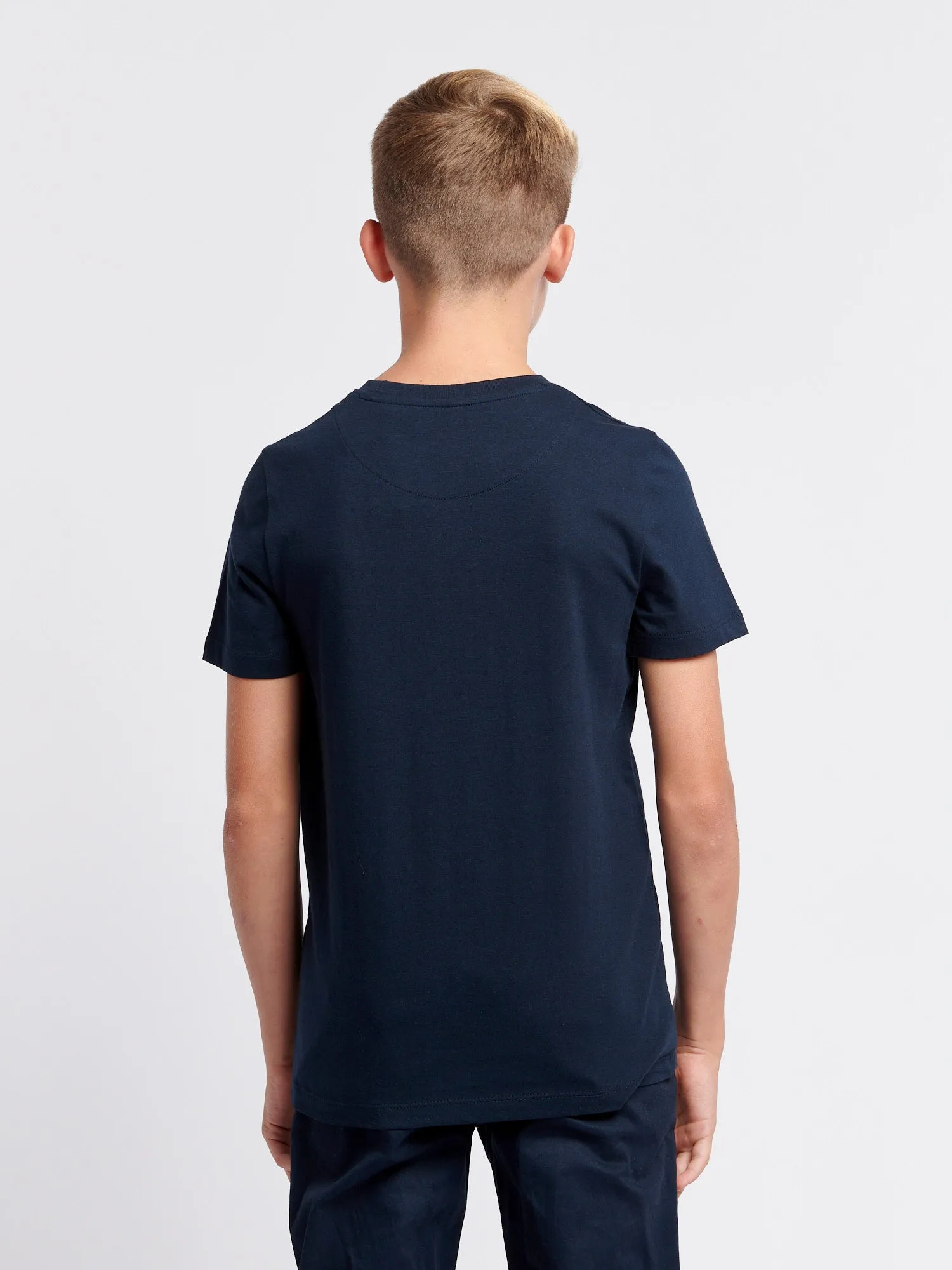 Boys Authentic Graphic T-Shirt in Dark Sapphire Navy