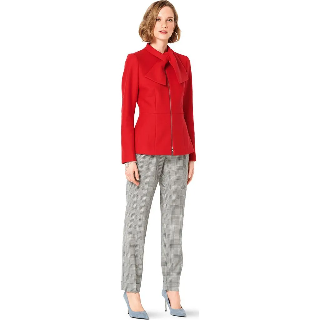 Burda Style Pattern B6293 Misses' Peplum Jackets with Zipper Closure