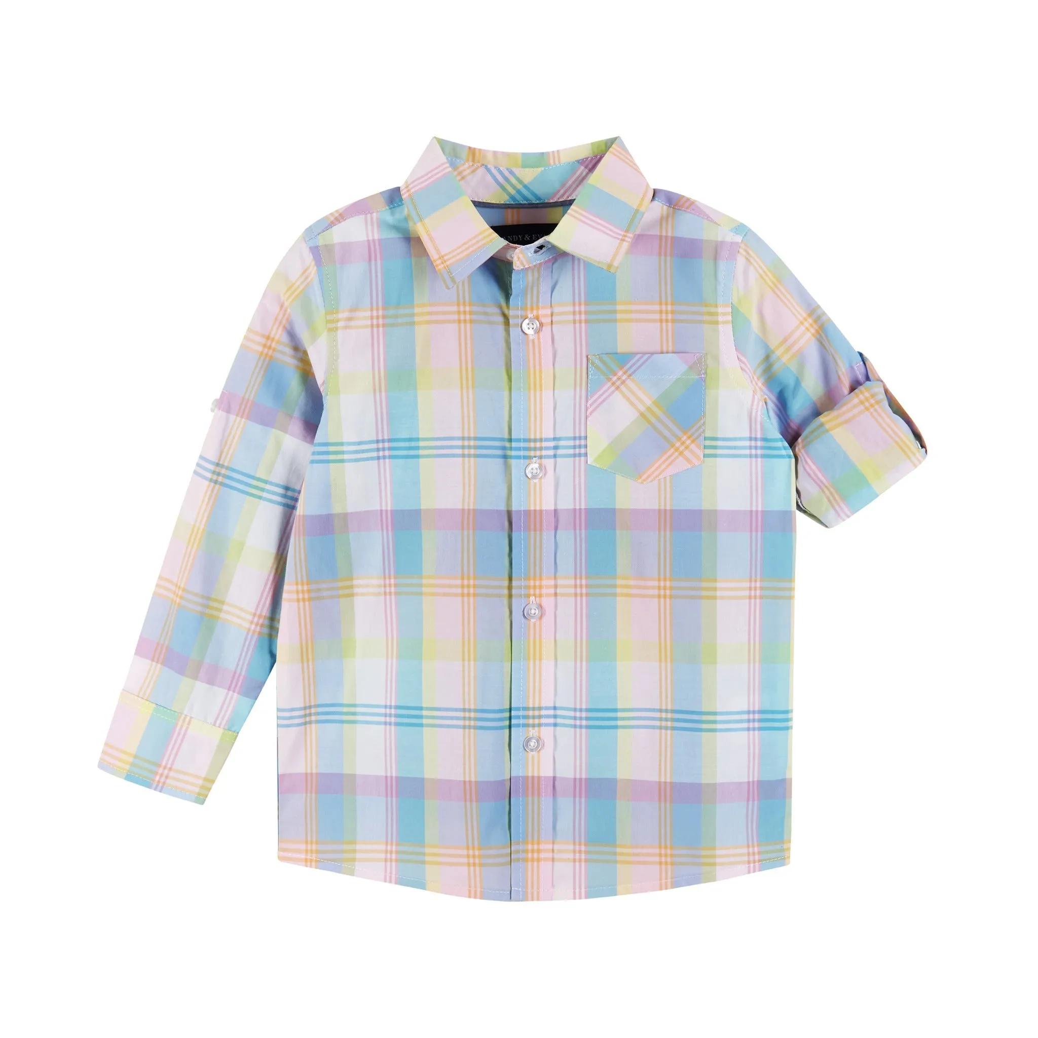 Buttondown Shirt & Pants Set | Multicolor Plaid