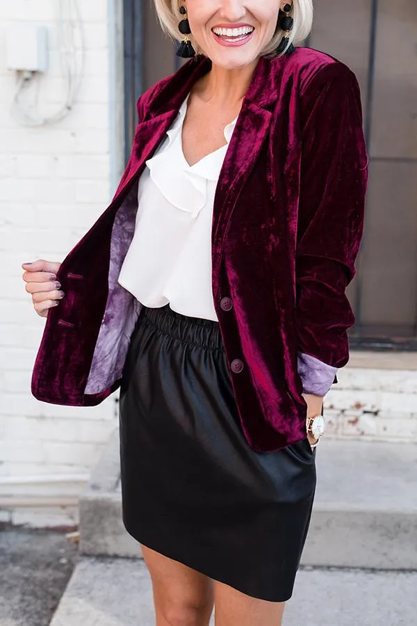 Chic Influencer Velvet Blazer