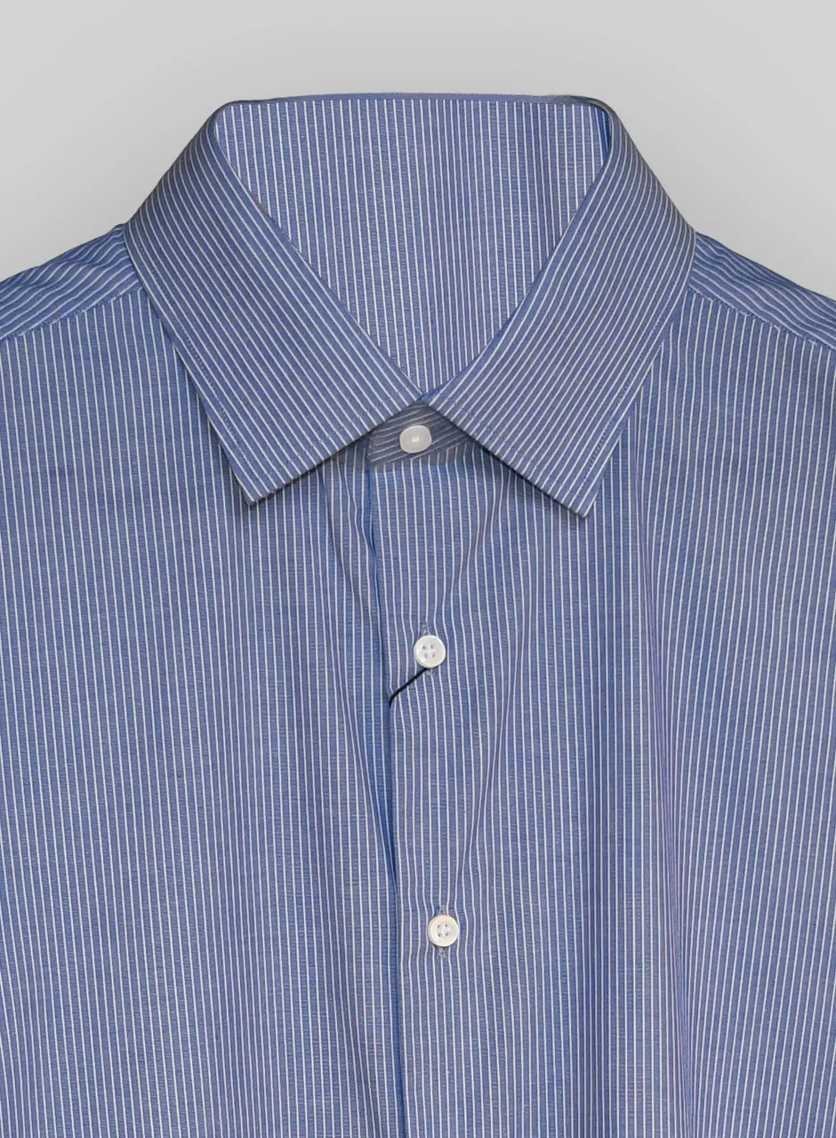 Classic Blue Stripe Formal Shirts for Men: Timeless Style with Modern Comfort