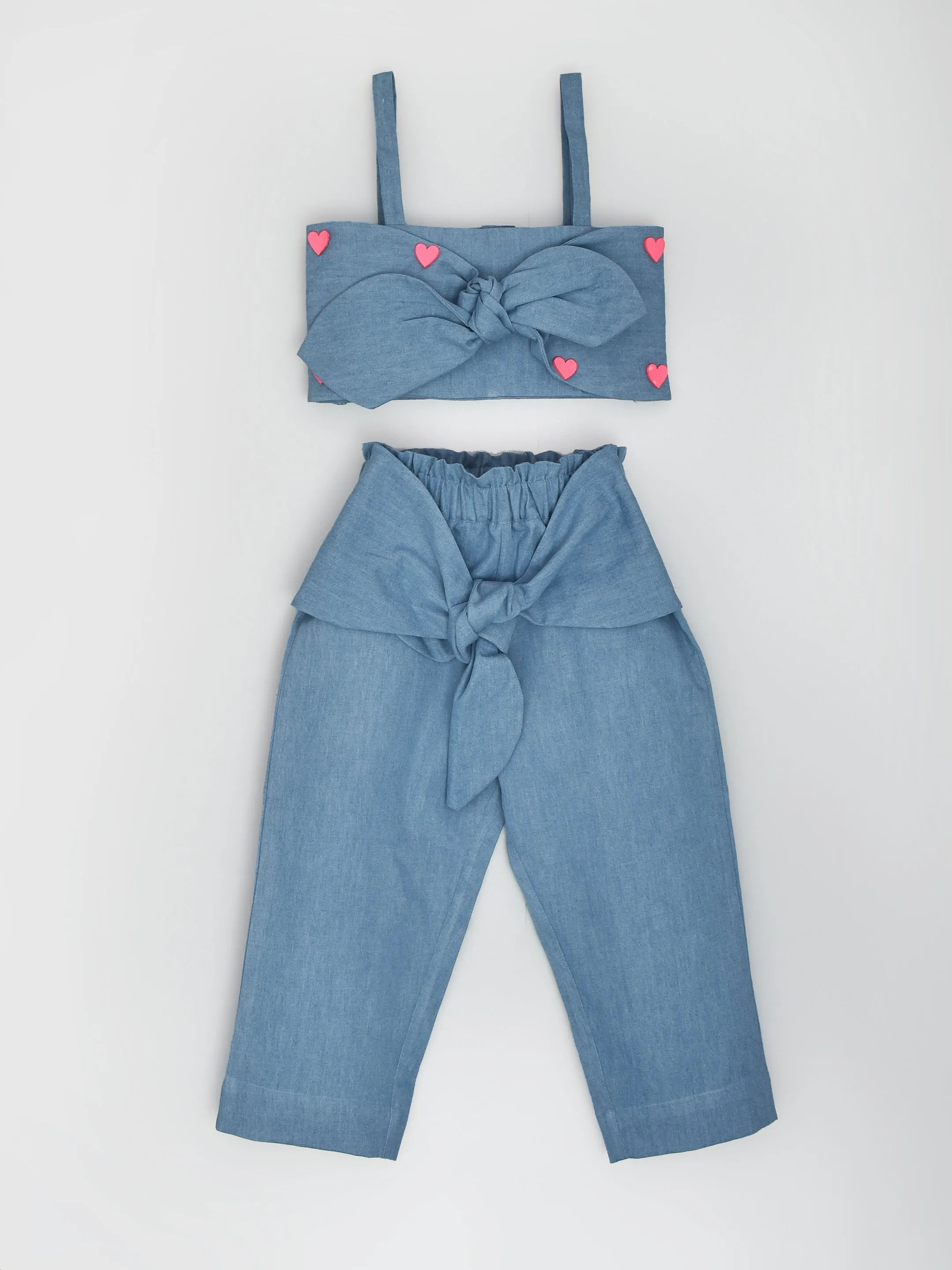 Denim Pants & Hearts Top