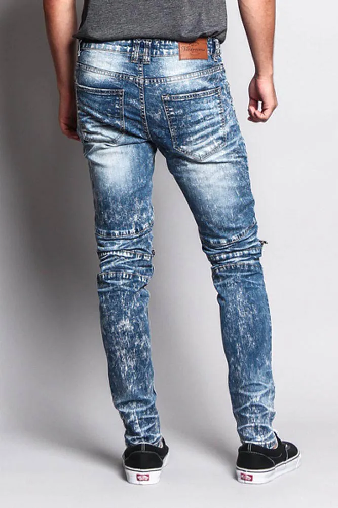 Destroyed Skinny Jean with Zippered Knee