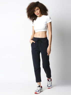 Disrupt Women Navy Tapered Ankle Length Pants