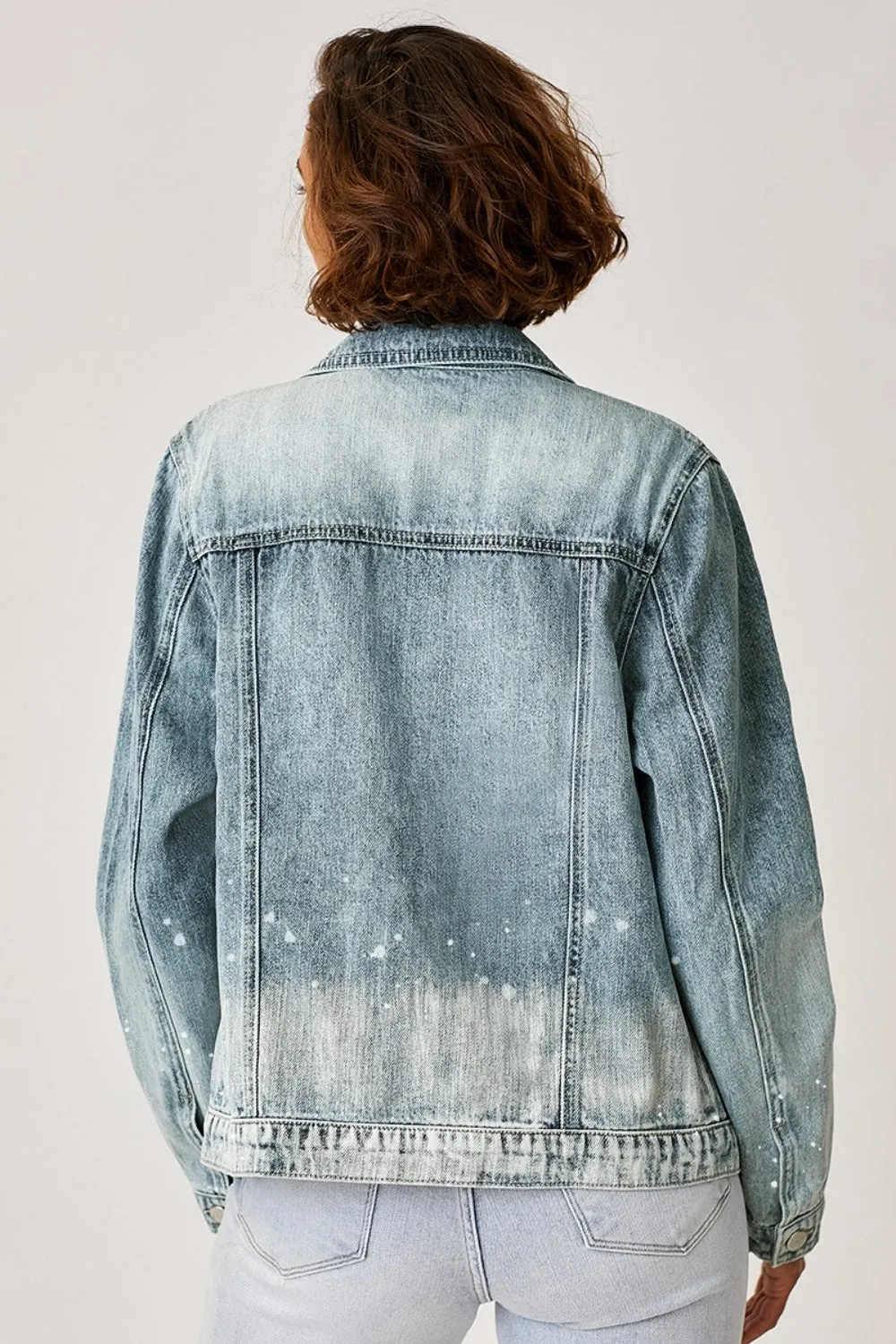 Explore More Collection - RISEN Button Up Ombre Washed Jacket