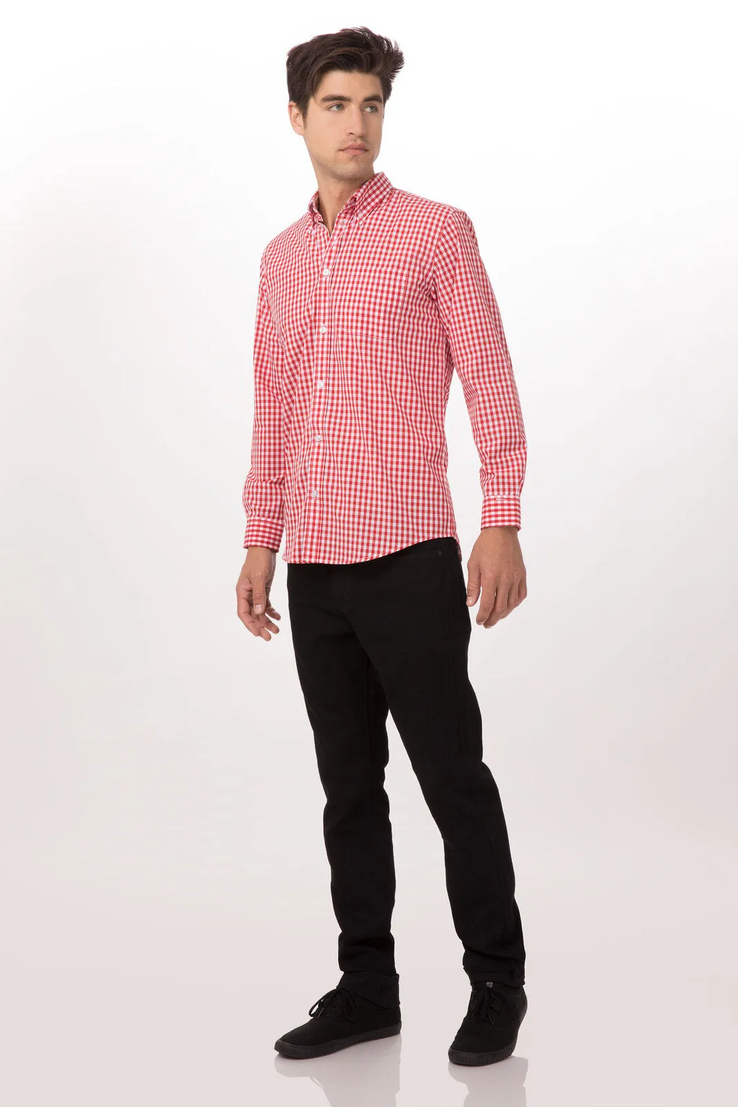 Gingham Men's Dress Shirt-