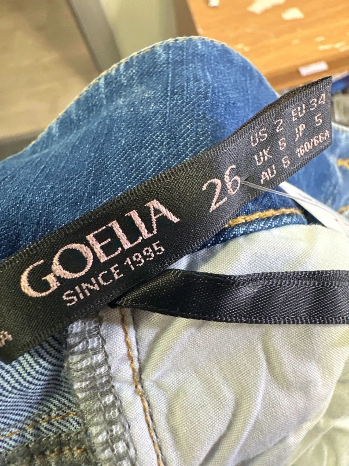 Goelia Blue Flared Jeans UK 6