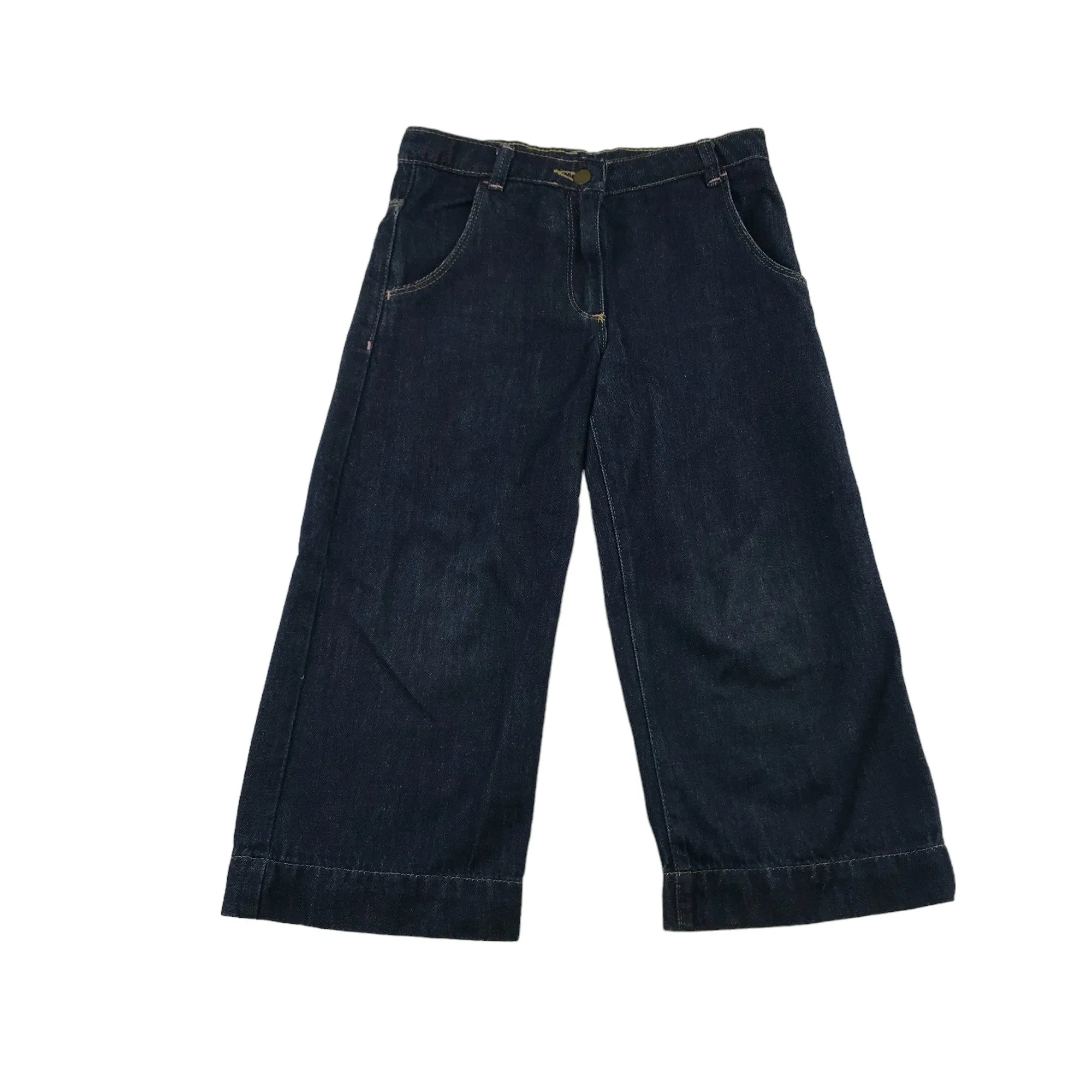 Jigsaw jeans 6-7 years navy blue wide leg cotton