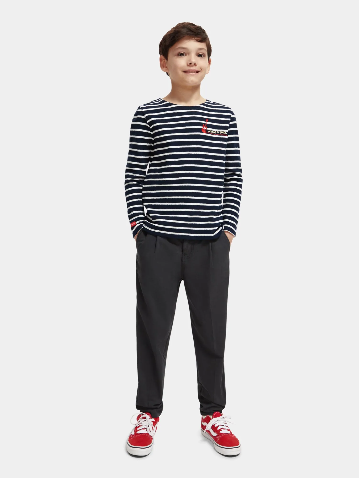 Kids - Yarn-dyed striped long sleeved t-shirt