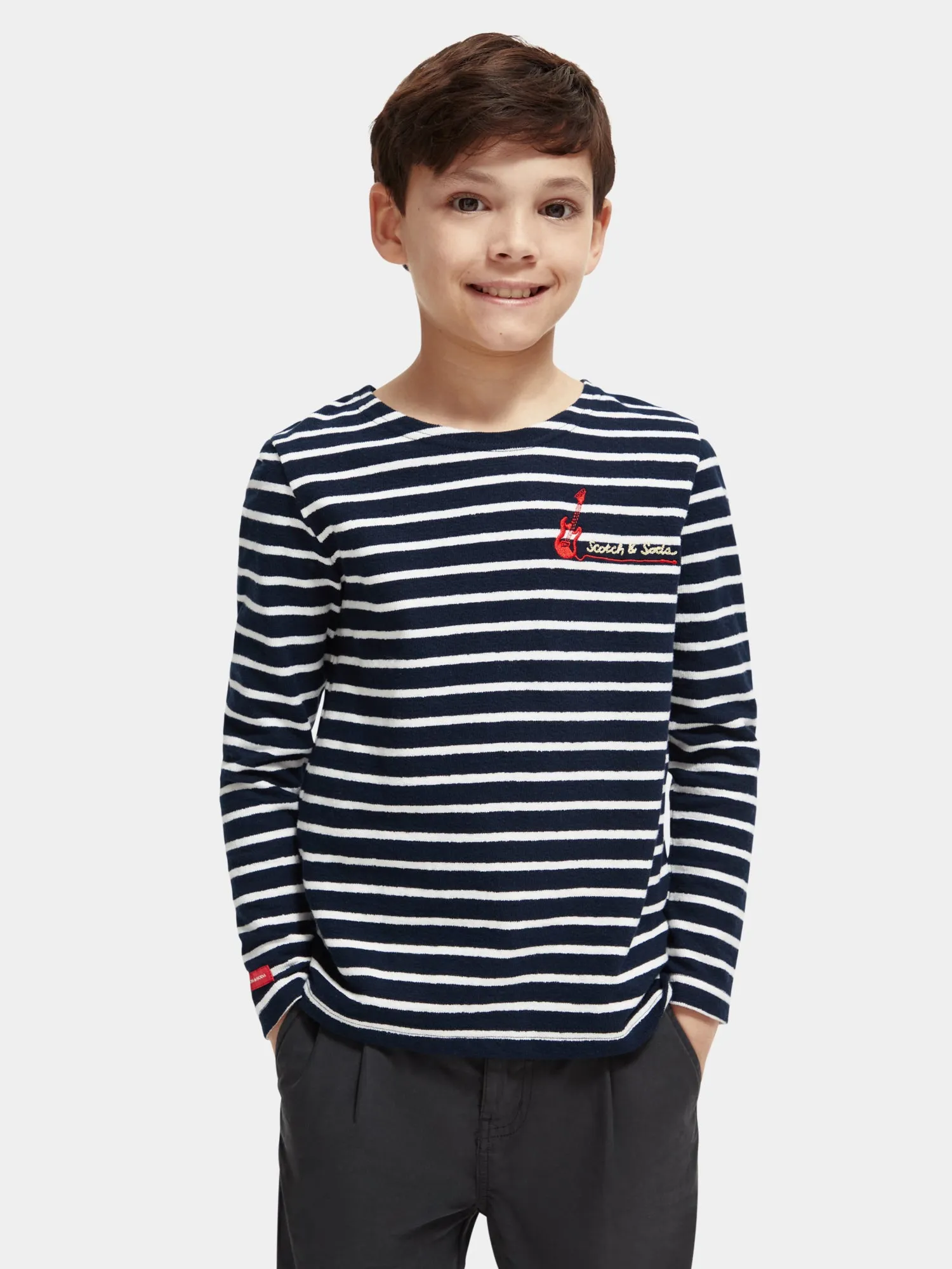 Kids - Yarn-dyed striped long sleeved t-shirt