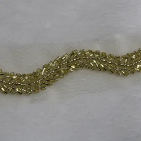 Light Gold Embellished Handwork Trim (Wholesale)