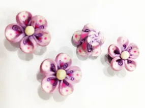 Light Purple Flower Rubber Embellishment