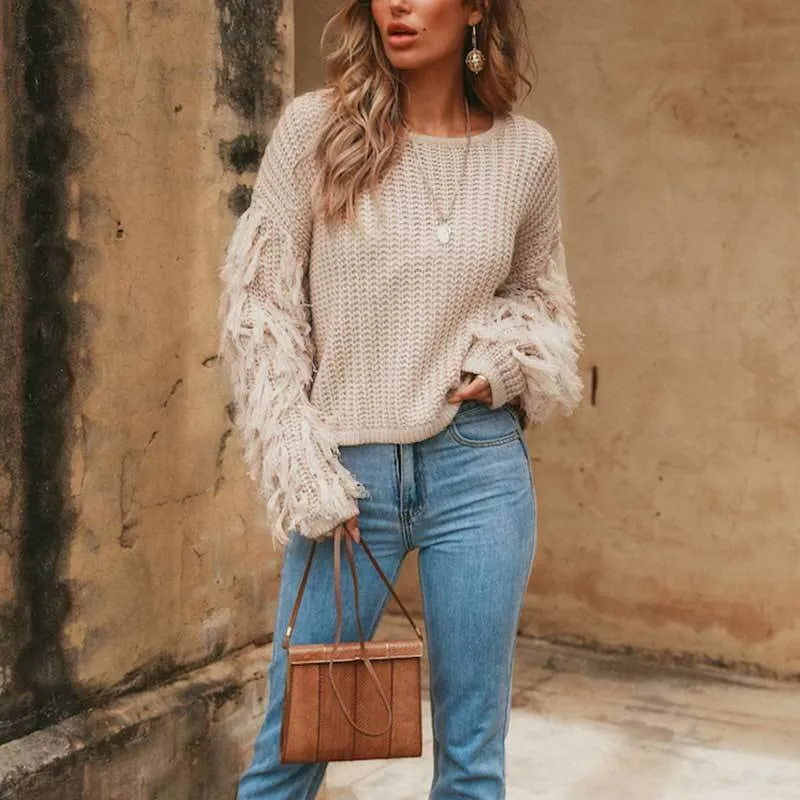 Long Tassel Chic Pullover