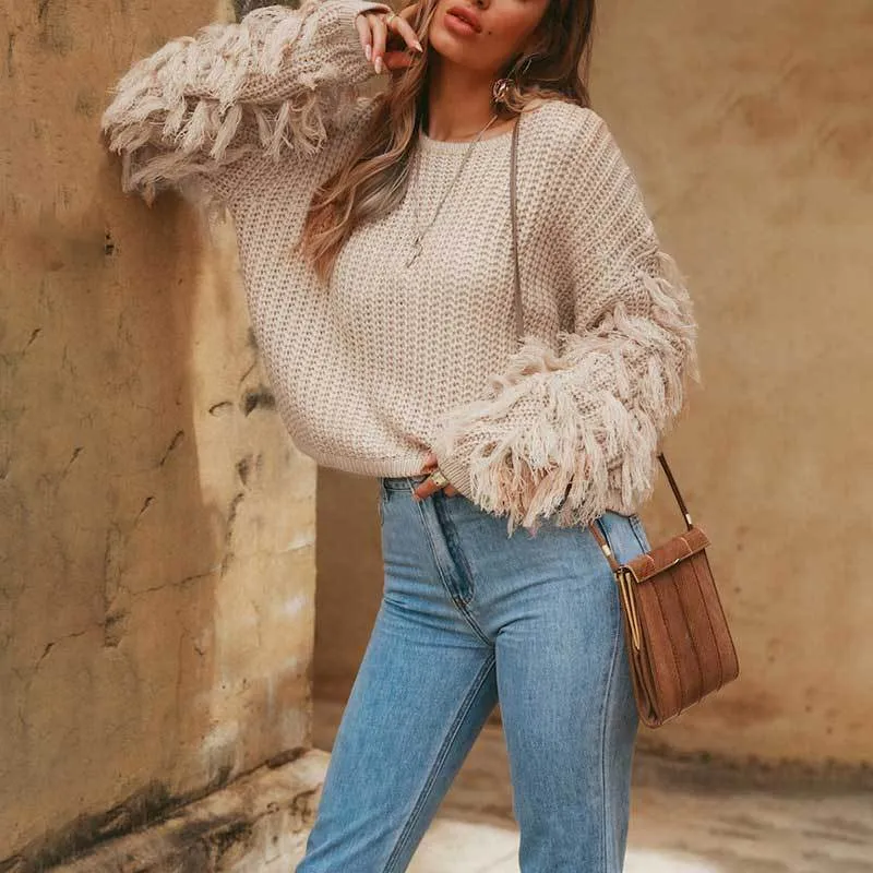 Long Tassel Chic Pullover