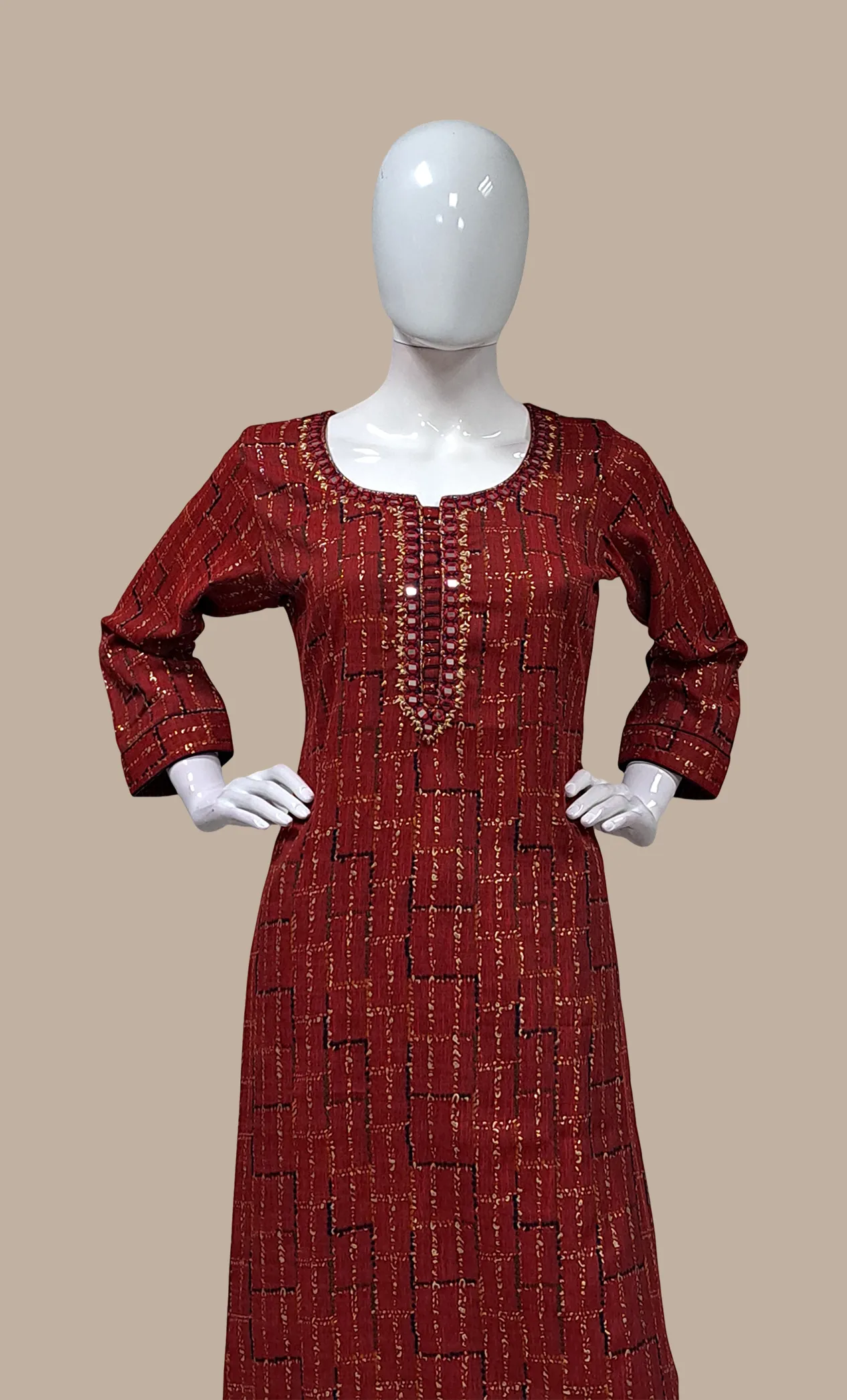 Maroon Printed Salwar