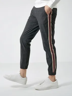 Men's Autumn Cotton Plaid Ankle-Tied Pants