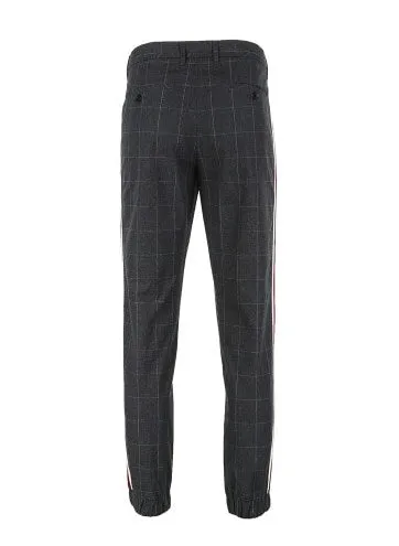 Men's Autumn Cotton Plaid Ankle-Tied Pants