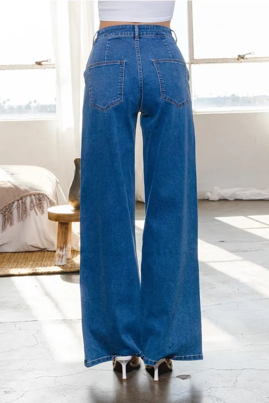 Pants - Denim Jeans with Destroyed Detail