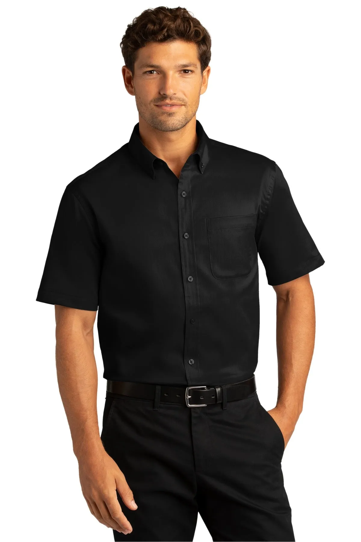 Port Authority Short Sleeve SuperPro React™ Twill Shirt. W809