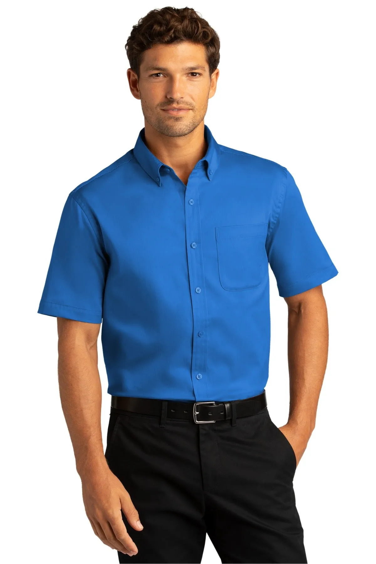 Port Authority Short Sleeve SuperPro React™ Twill Shirt. W809