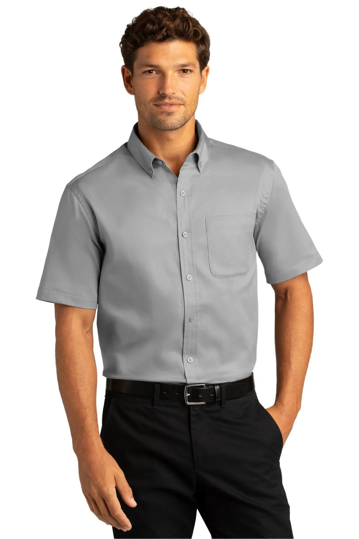 Port Authority Short Sleeve SuperPro React™ Twill Shirt. W809