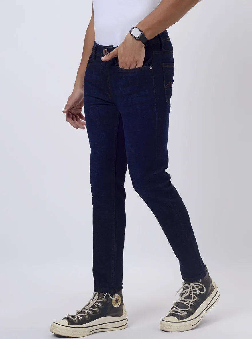 Raw Blue Washed Rider Fit Jeans | JadeBlue