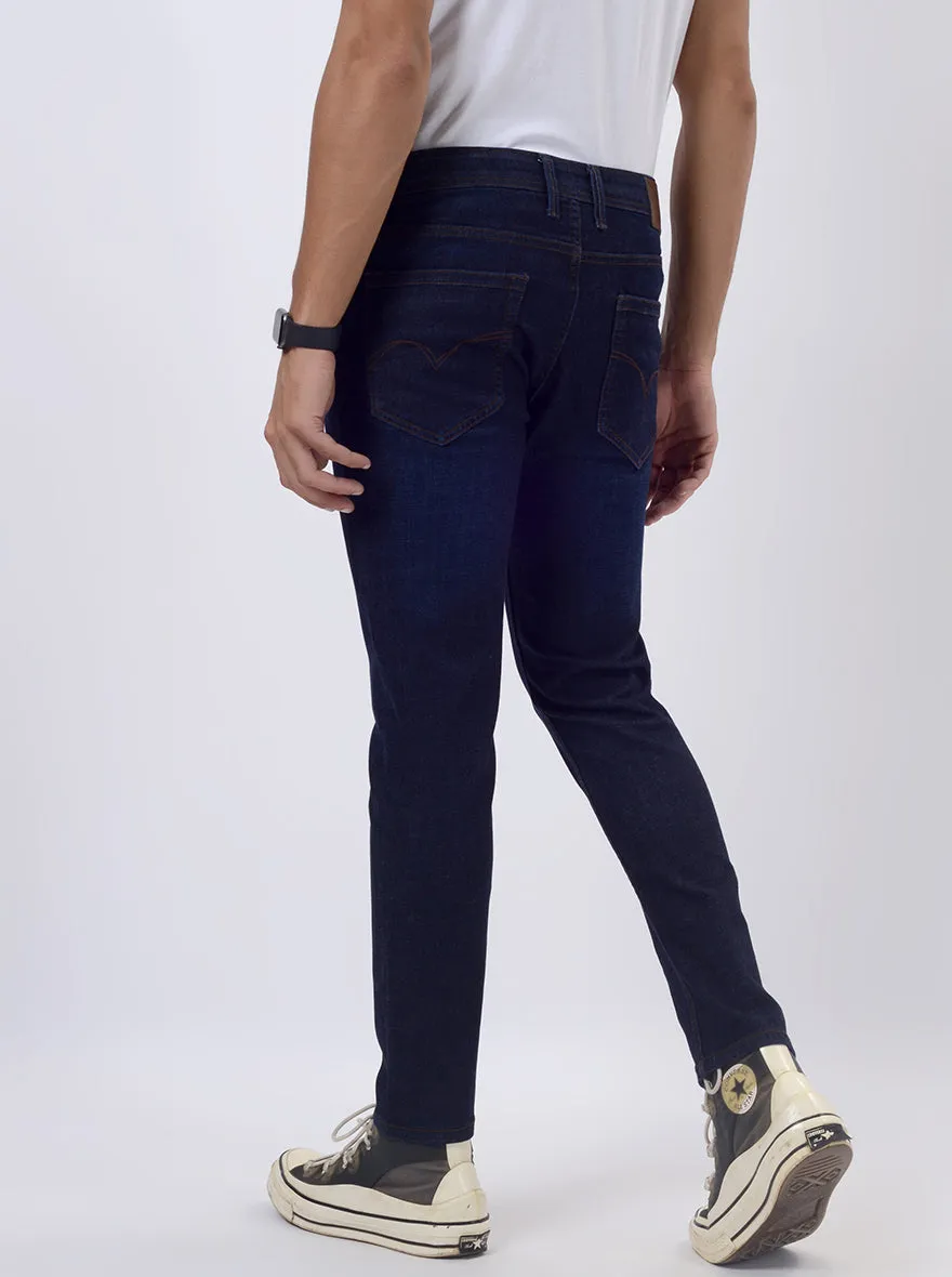 Raw Blue Washed Rider Fit Jeans | JadeBlue