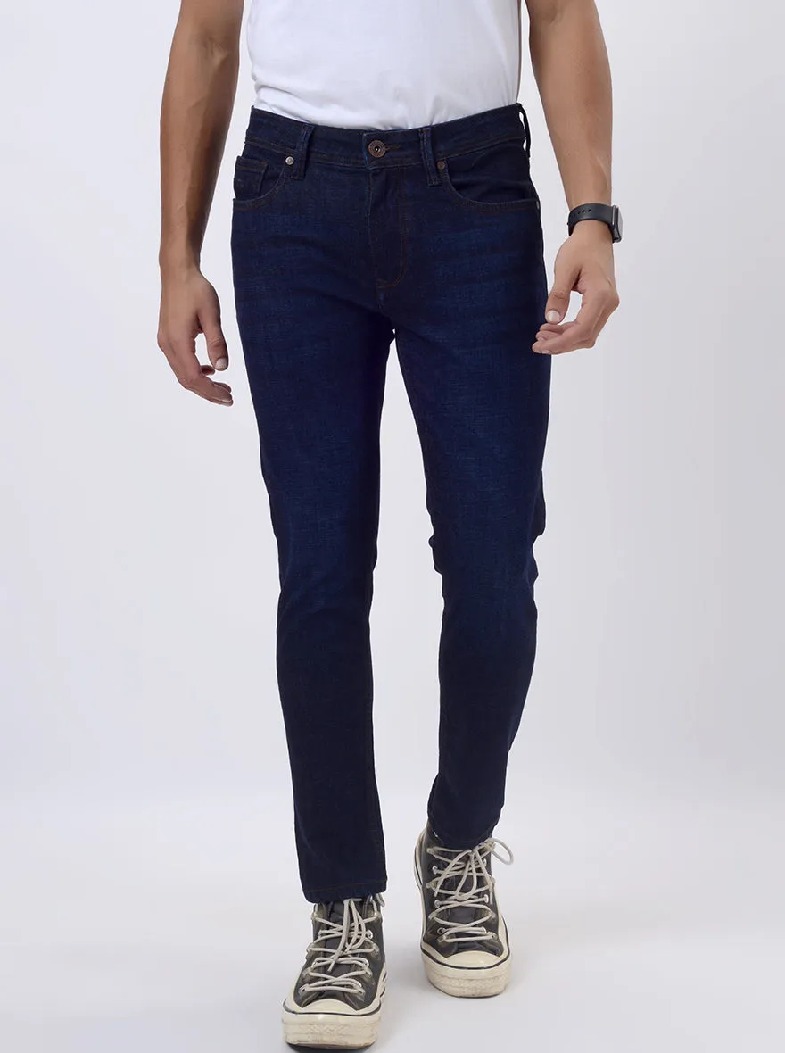 Raw Blue Washed Rider Fit Jeans | JadeBlue