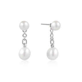 Silver Freshwater Pearl Stud Ear Jackets