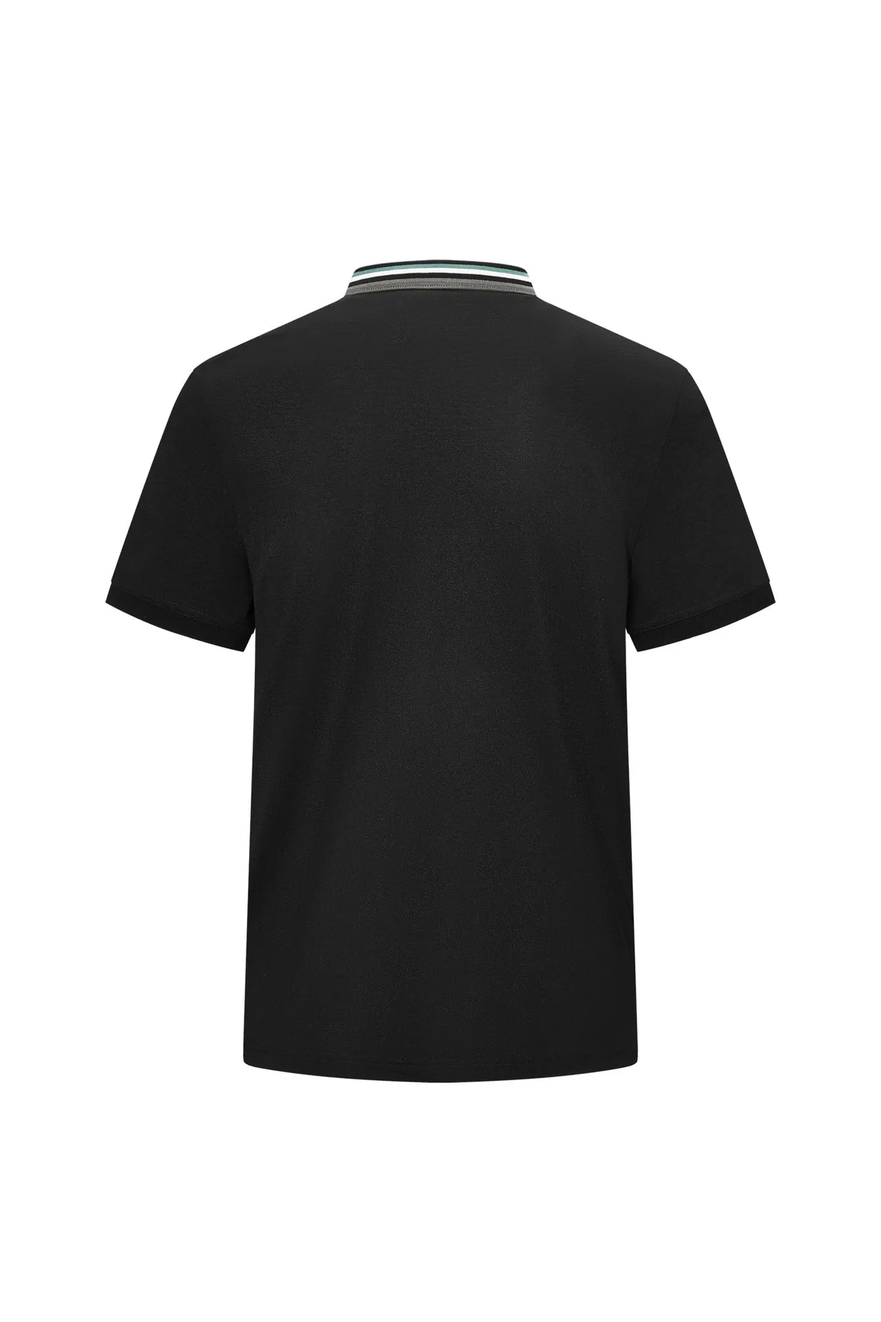 Stand Collar Mercerized Cotton Pique Polo