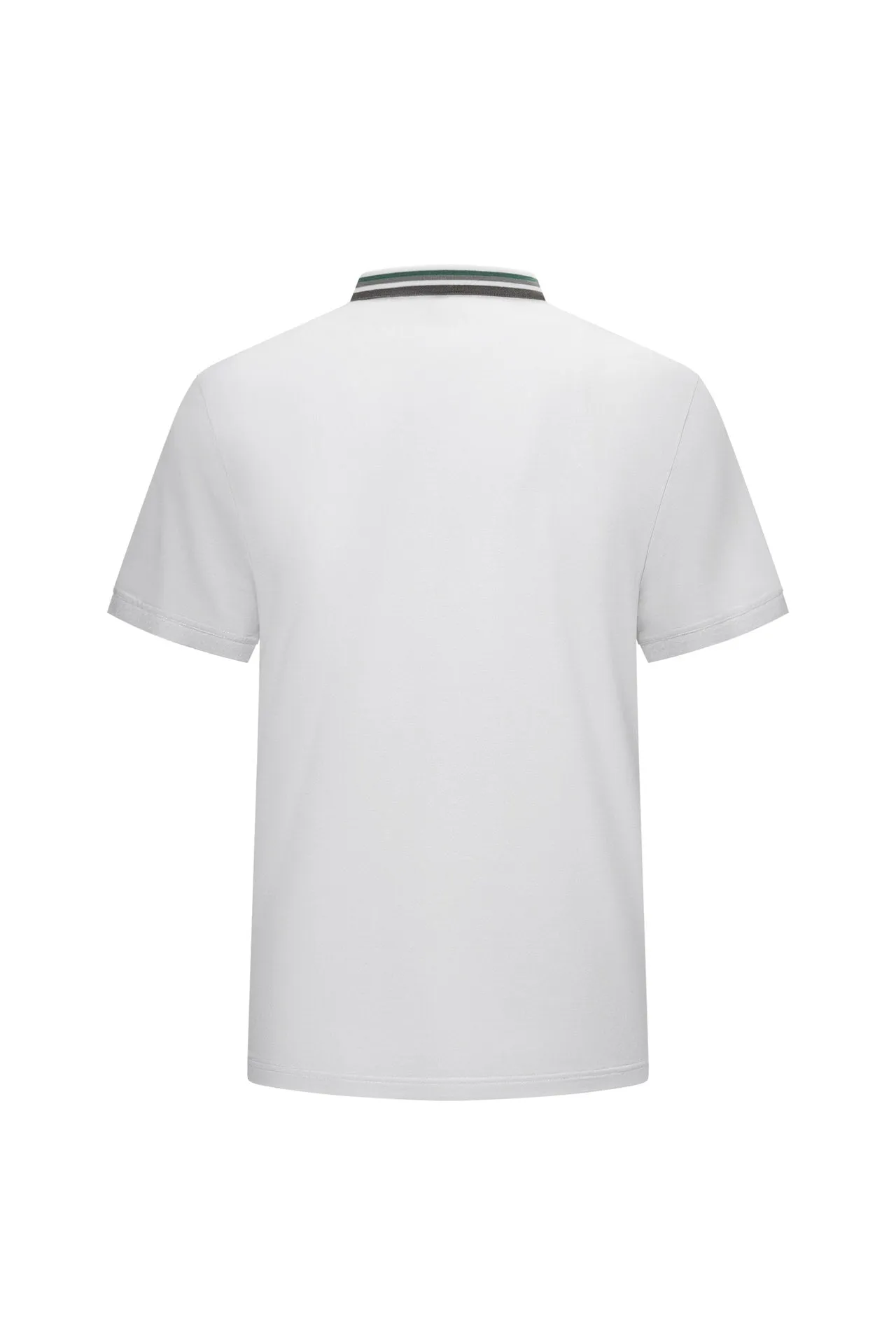 Stand Collar Mercerized Cotton Pique Polo