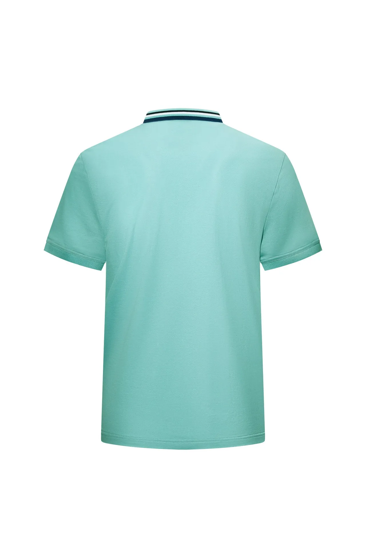 Stand Collar Mercerized Cotton Pique Polo