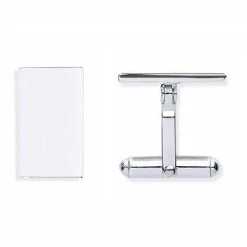 Sterling Silver Rectangle Swivel Bar Cufflinks