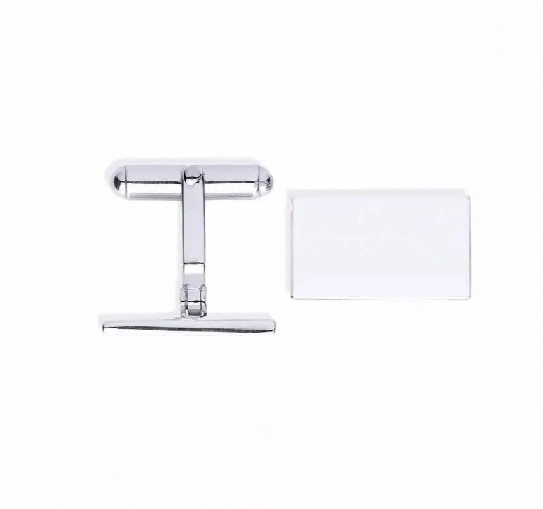 Sterling Silver Rectangle Swivel Bar Cufflinks