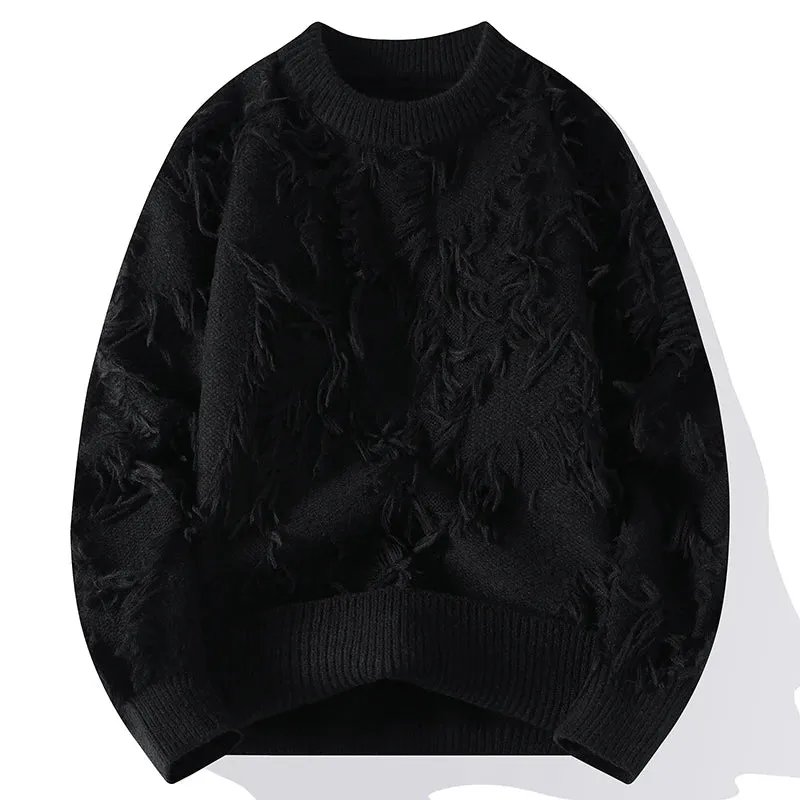 Stylish Hole Ripped Wool Sweater